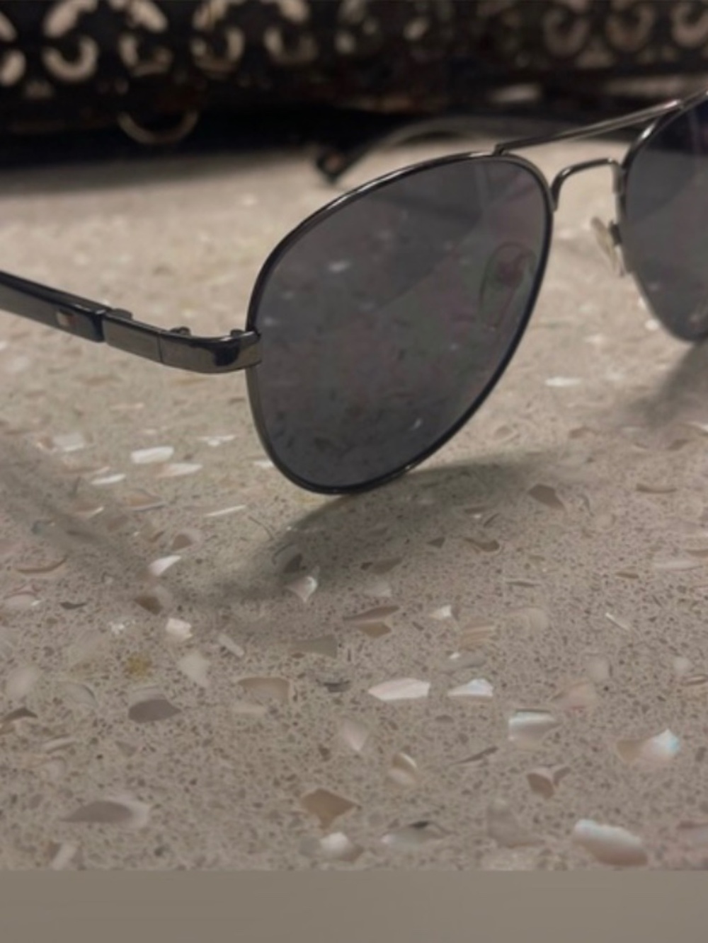 Tommy Hilfiger Aviator Sunglasses in Gunmetal with Gray Lenses